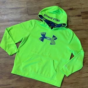 Neon Green/Yellow Under Armour Hoodie - YXL